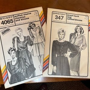 Vintage 1980’s Uncut Stretch and Sew Patterns (Lot of 2)